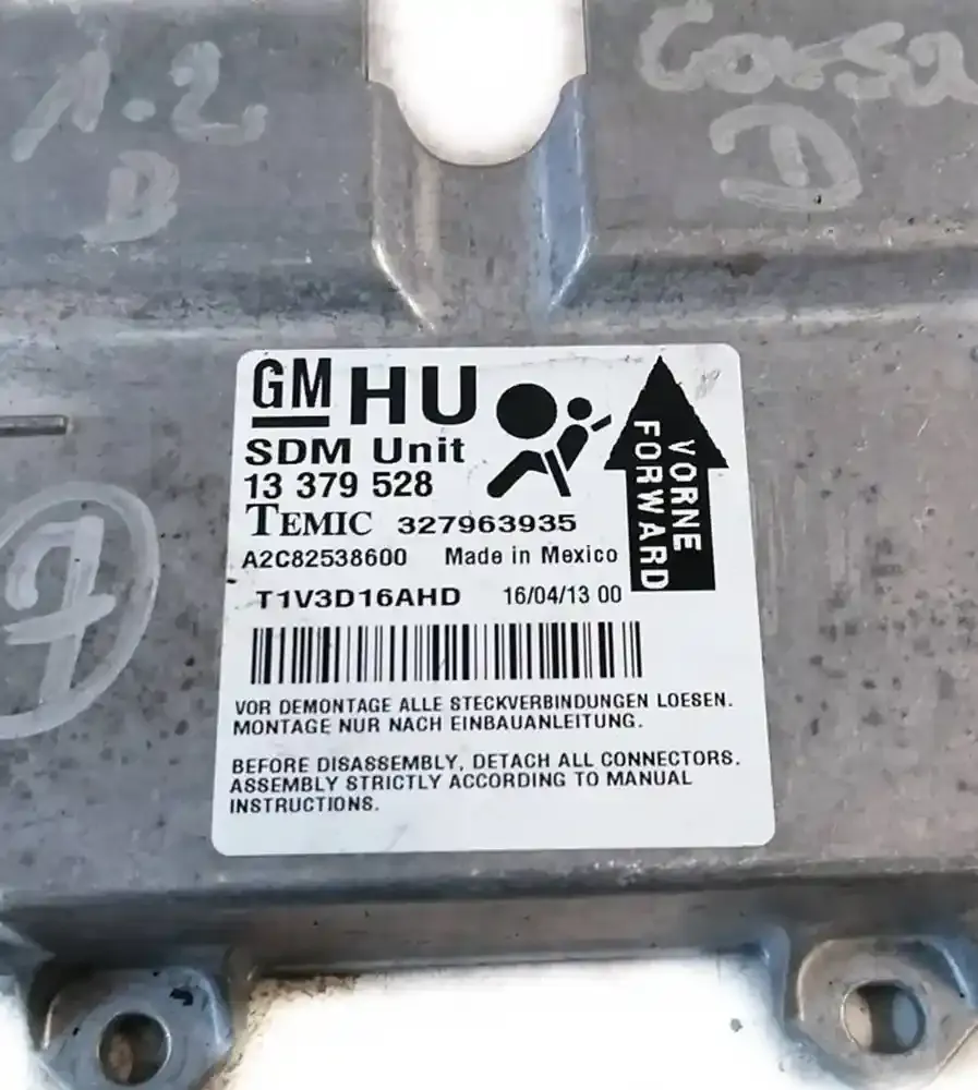 A2C82538600 блок управління airbag (srs) Opel Corsa E 2014