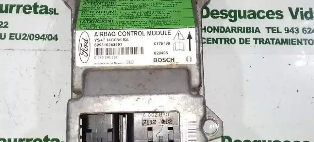 0265001396 блок управління airbag (srs) Ford Focus 2002