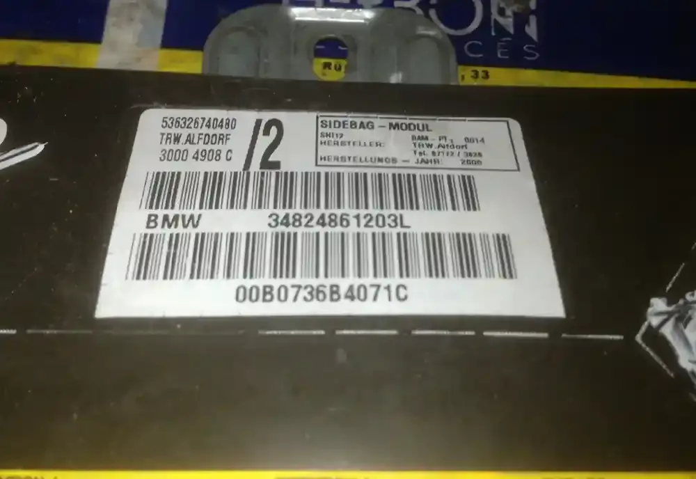 00B0736B4071C штора подушек безопасности BMW 3 E36