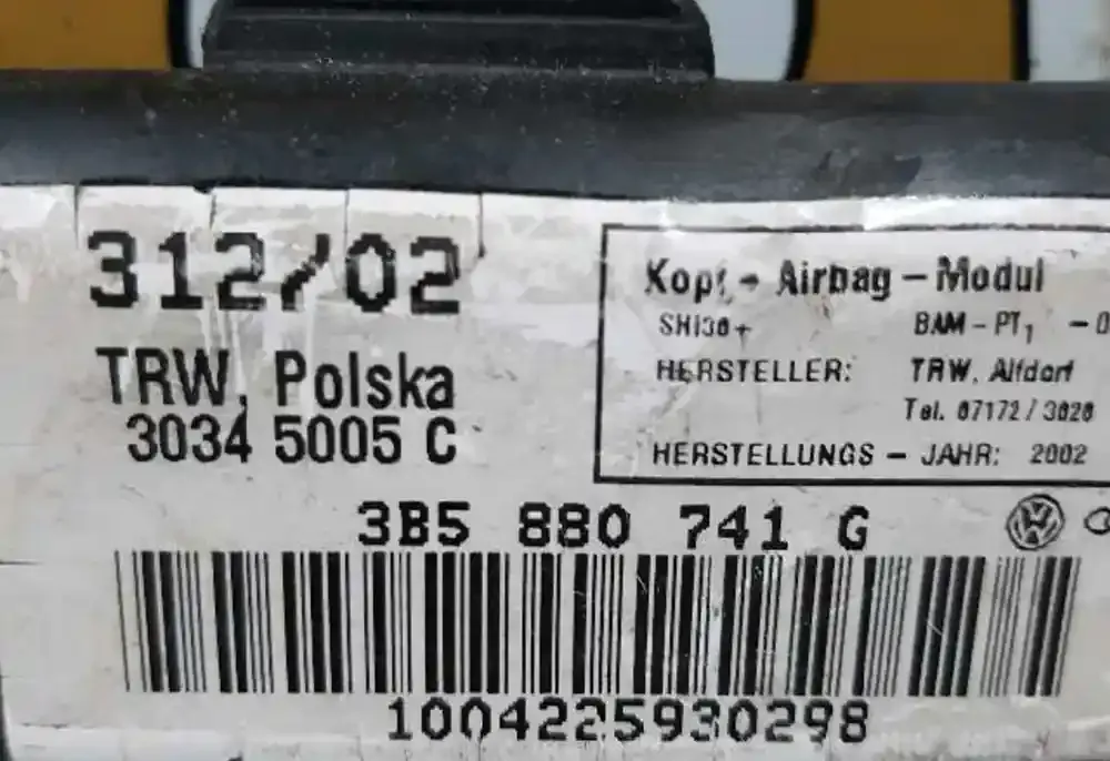 86949 штора подушок безпеки Volkswagen PASSAT B5.5 2000