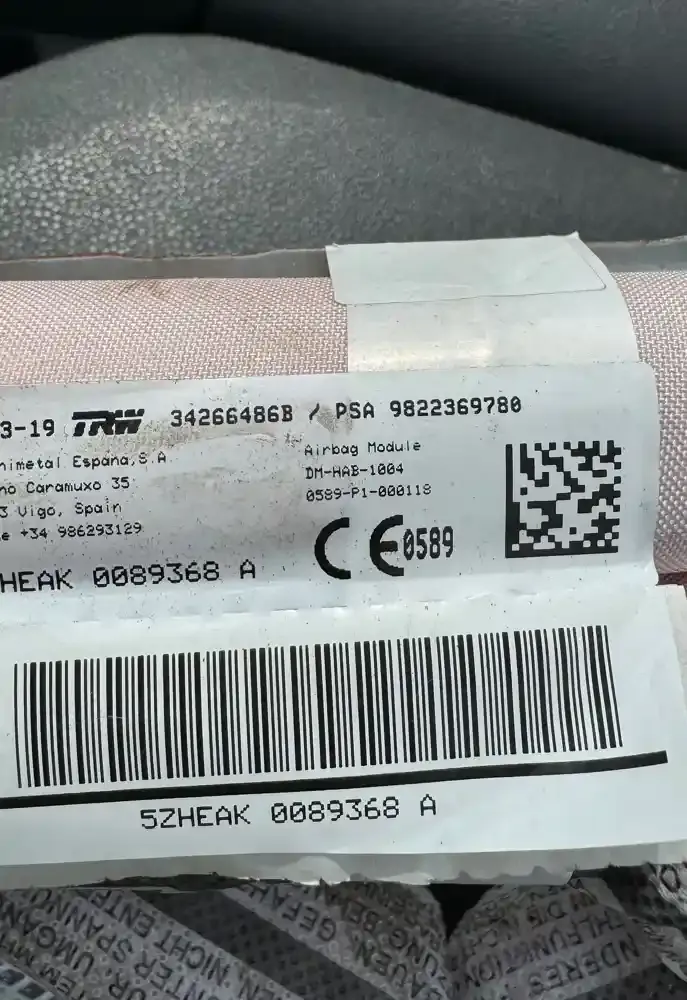 0089368 штора подушок безпеки Citroen C5 Aircross 2020